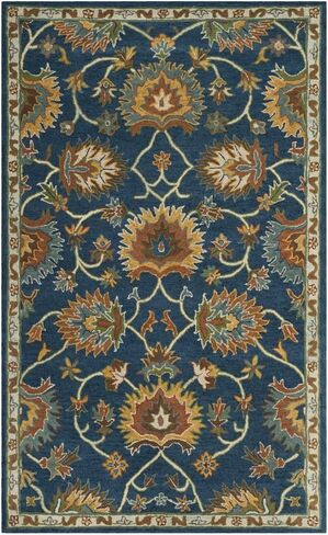 سجادة SAFAVIEH Heritage Collection - 4' x 6'، كحلي، صوف شرقي تقليدي مصنوع يدويًا، مثالية للمناطق ذات حركة المرور العالية في المدخل، غرفة المعيشة، غرفة النوم (HG654A) in Saudi Arabia