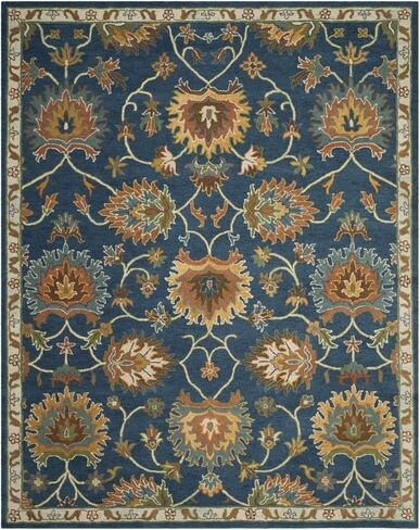 سجادة SAFAVIEH Heritage Collection - 4' x 6'، كحلي، صوف شرقي تقليدي مصنوع يدويًا، مثالية للمناطق ذات حركة المرور العالية في المدخل، غرفة المعيشة، غرفة النوم (HG654A) in Saudi Arabia