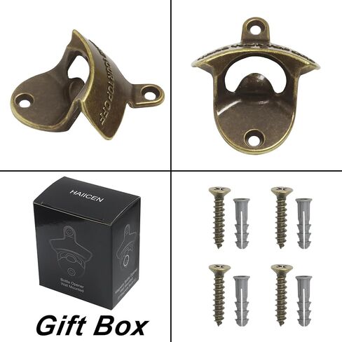 Wall Mounted Magnetic Bottle Opener, Vintage Metal Table Mounted Beer Cap Opener for Festival Gifts (3 Packs) in Saudi Arabia