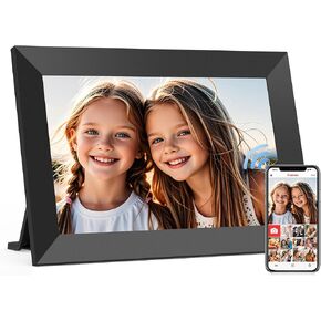 Frameo 10.1 Inch Wifi Digital Picture Frame, Smart Cloud Electronic Photo Frame with HD IPS Touch Screen Slideshow 32GB Memory Auto-Rotate Wall Mount, Share Photos/Videos from Phone by Frameo App