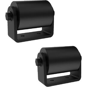 2 Pack Slide Gate Guide Roller，6" Hard Nylon Sliding Rolling Gates Guider with C Post Welded Bracket，Roller, Heavy Duty Sealed Ball Bearing Side Roller Assembly