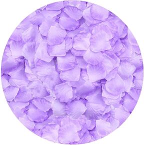 بتلات الورد، 2000 قطعة من بتلات الحرير الصناعية لتزيين حفلات المنزل وحفلات الزفاف وحفلات الزفاف بالجملة وحفلات الذكرى السنوية لعيد الحب باللون الأرجواني والأبيض in Kuwait