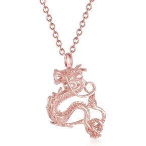 Dragon Urn Necklaces for Ashes Keepsake Jewelry Stainless Steel Cremation Ash Urn Necklace Memorial Jewelry Urn Pendant for Men Women