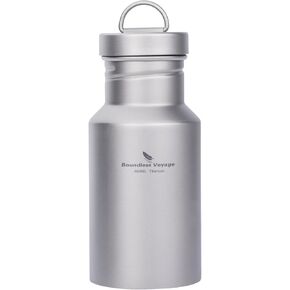 Boundless Voyage Titanium Water Bottle with Lid Wide Mouth Leak-Proof Reusable Sport Drinking Bottle for Camping Hiking Climbing Running Tea Coffee (750ml)