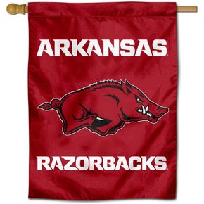 College Flags & Banners Co. Arkansas Razorbacks Double Sided House Flag
