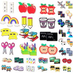 36 Pairs Teacher Earrings for Women Back to School Earrings Rainbow Apple Pencil Dangle Earrings Cute Wooden Earrings Sets Fun Teacher Jewelry Bulk for Teacher Students Appreciation Gift