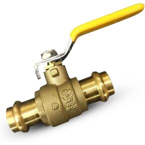 1/2" Propress Brass Ball Valve - Press Ball Valve with EPDM - Premium Press Ball Valve with 1/2" Connections - Pack of 10