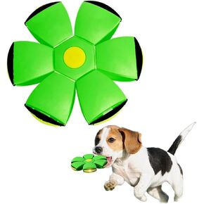 BADWALT 2PCS Dog Flying Disc Toy, Pet Toy Flying Saucer Ball with 3 Light for Dogs, Flying Saucer Ball Dog Toy Outdoor Toy Doggy Disc Ball, Outdoor Games
