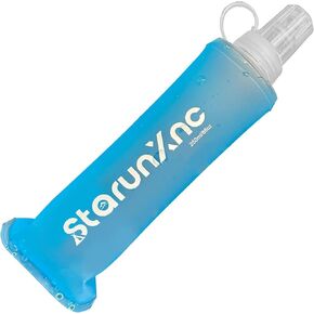 Portable Sports Water Bottle with Dust Cover Silicone Bite Valve Collapsible Water Bottle Soft Flask Lightweight Foldable Running Hydration Flask for Bicycling Climbing