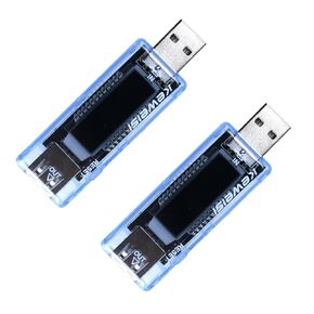 2Pcs LCD USB Voltage Ampere Meter Power Capacity Tester Meter Mobile Power Test KWS-V20 Tester Power Bank Battery Capacity Tester