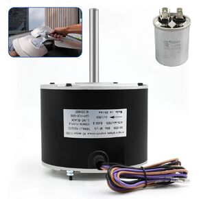 W51-14CJA1-02 Condenser Motor, 1/4 HP, 208/230V, 1075RPM Condenser Fan Motor, Reversible Rotating Condenser Fan Motor, Replacement Condenser Fan Motor