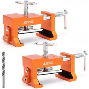 XDOVET Cabinet Clamps Face Frame Cabinet Clamps for Cabinets Installation Easy to Operate and Accurate Positioning Complimentary a Drill Orange-2Pack