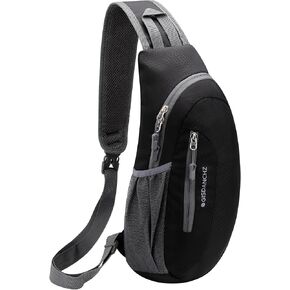 Gisdanchz Small Sling Bag Crossbody Bags for Women Men Cross Body Bag Lightweight Hiking Daypack Travel Backpack Over the Shoulder Bags for Gym Workout, White
