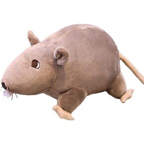 7inch Rat Plush Pillow, Rat Stuffed Animal Plushie Toy for Kids Girls Boys, Birthday Gifts Room Decorations (White)
