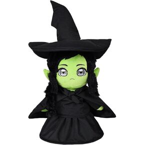 Witch Plush Doll Stuffed Animal Witch Wizard Plushies Toy Cute Soft Christmas Pillow Birthday Party Gifts 16.5in (Black)