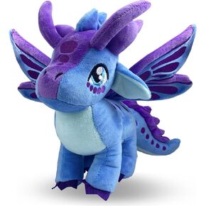 New Wings Fire Toys Dragon Plush Toy Stuffed Animal Kawaii Purple Blue Dragon Decor Merch Gift for Kids Boys Girls Aged 3+