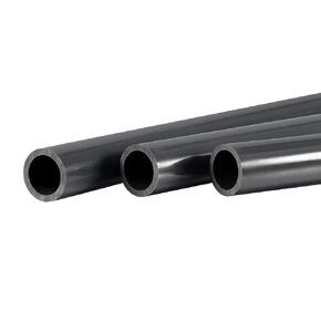 MECCANIXITY PVC Rigid Round Pipe 15.5mm ID 20mm OD 500mm Black High Impact for Water Pipe, Crafts, Decoration, Cable Sleeve 3pcs