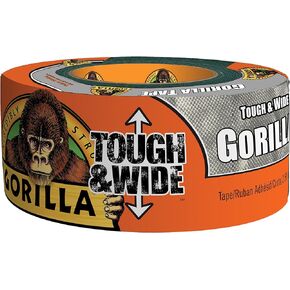 Gorilla Tough & Wide Duct Tape, 2.88" x 30 yd, Silver, (Pack of 1)
