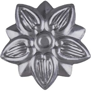 Steel Flower Design Trunk Ornament | Diameter: 1 7/8" | Trunk Decorative Hardware, Accessory for Steamer Trunk, Chest, Box | Antique Furniture Reproduction Hardware | TKO-40 (4)