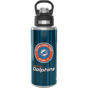 Tervis NFL Miami Dolphins-All in Water, 40oz Wide Mouth Bottle, Stainless Steel