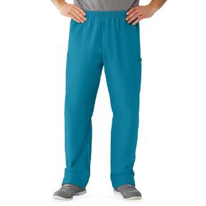 Medline 674NBTXLM AngelStat Unisex Elastic-Waist Cargo Scrub Pant, Peacock, Regular Inseam, X-Large