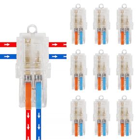10PCS T Tap Wire Connectors, Solderless Quick Splice Wire Connectors for 0.5-1.5mm² Wire, Electrical T-Tap Self-Stripping Connectors Kit