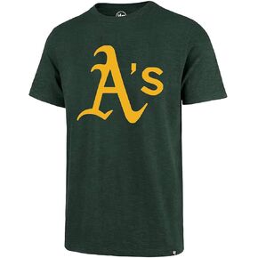 47 MLB Men's Imprint Match Team Color Primary Logo Word Mark T-Shirt (Oakland Athletics Green, Medium)