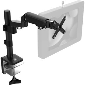 CTA Digital Laptop Desk Mount Articulating Desk Mount Clamp for Laptops with Built-in Cooling Fan - Black (LT-DMCGCF)