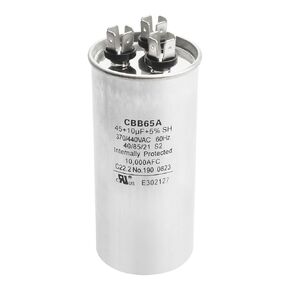 2024 Upgrade 45+10uf Capacitor - 3311563 370/440VAC 60Hz Dual Run Circular Start Capacitor for United States Standard AC Motors,RV Camper A/C, HVAC Systems, AMRAD USA2234 Series and 100335-15