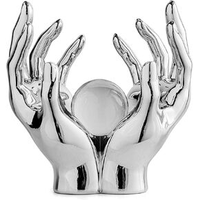 FJS Gold Home Decor Hands Sculpture Decorations for Living Room, Modern Art Statue Sculptures Room Aesthetic Decor, Shelf Coffee Table TV Stand Decoration