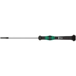 Wera 05118007001 Kraftform Micro 2035 Slotted Electronics Precision Screwdriver, 2mm Head, 100mm Blade Length