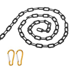 PATIKIL 10Ft Plastic Chain Barrier, Safety Link Chain with 2 Hooks for Crowd Control at Driveway Elevator Parking Lot, Orange
