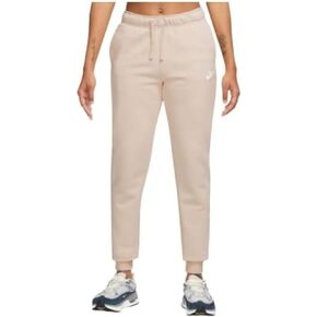 Nike Sportswear Club Fleece Women's Mid-Rise Joggers (SANDDRIFT/White, DQ5191-126) Size Small