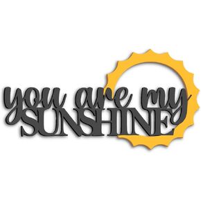Kas Home You Are My Sunshine Wall Decor Wood Nursery Wall Art with Sun Neutral Farmhouse Boho Sunshine Sign for Boys Girls Bedrooms Playroom Hanging Plaque Decorations (8" x 17", Black-Y) in Kuwait