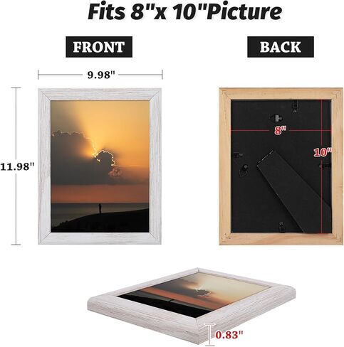 6x8 Picture Frame with Stand Real Glass Solid Wood Rustic Green Wooden 6 by 8 Photo Artwork Painting Frames for Horizontal and Vertical Wall Hanging or Tabletop Display 6 x 8 Inches in Kuwait