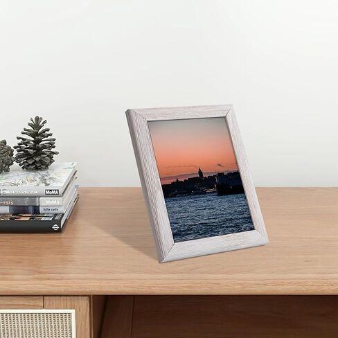 6x8 Picture Frame with Stand Real Glass Solid Wood Rustic Green Wooden 6 by 8 Photo Artwork Painting Frames for Horizontal and Vertical Wall Hanging or Tabletop Display 6 x 8 Inches in Kuwait