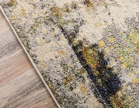 Unique Loom Chromatic Collection Modern Rustic & Vibrant Abstract Area Rug for Any Home Décor, 5 x 8 ft, Beige/Gray in Saudi Arabia