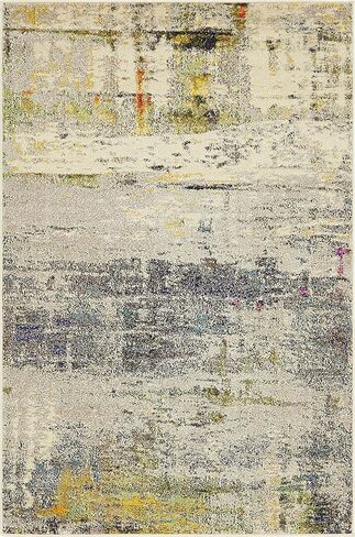 Unique Loom Chromatic Collection Modern Rustic & Vibrant Abstract Area Rug for Any Home Décor, 5 x 8 ft, Beige/Gray in Saudi Arabia