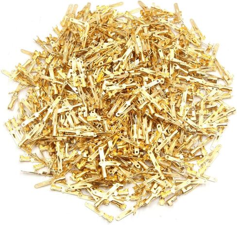 uxcell 600pcs Gold Tone 2.8mm Male Crimp Terminal Cable Connector for Car Automobile in Saudi Arabia