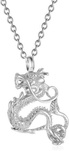 Dragon Urn Necklaces for Ashes Keepsake Jewelry Stainless Steel Cremation Ash Urn Necklace Memorial Jewelry Urn Pendant for Men Women in Saudi Arabia