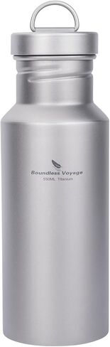 Boundless Voyage Titanium Water Bottle with Lid Wide Mouth Leak-Proof Reusable Sport Drinking Bottle for Camping Hiking Climbing Running Tea Coffee (750ml) in Kuwait
