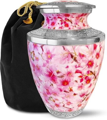 Cremation Urns for Human Ashes - Aurora Borealis Large Decorative Urn for Adult Men & Women - Burial Urns for Adult Human Ashes in Saudi Arabia