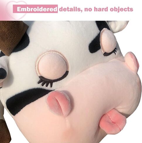Cow Plush Pillow - 23.6 inch Adorable Cow Stuffed Animal - Stuffed Cow Animals Hugging Pillow for Kids Adults Boys Girls Birthday Christmas Valentine Gift in Saudi Arabia