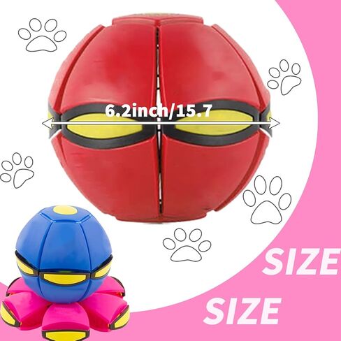 badwalt 2pcs الكلب الطائر لعبة القرص، لعبة الحيوانات الأليفة الكرة الصحن الطائر مع 3 ضوء للكلاب، الصحن الطائر الكرة لعبة الكلب في الهواء الطلق لعبة هزلي القرص الكرة، ألعاب في الهواء الطلق in Kuwait