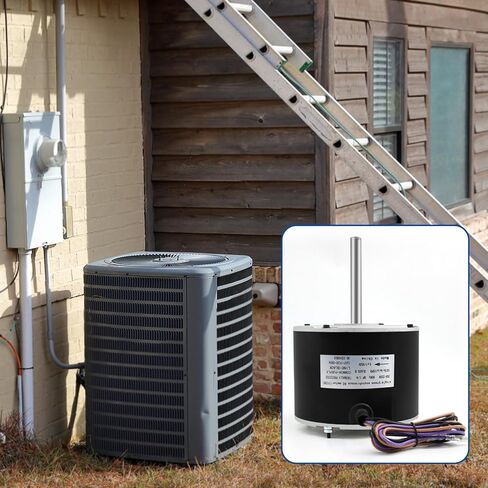 W51-14CJA1-02 Condenser Motor, 1/4 HP, 208/230V, 1075RPM Condenser Fan Motor, Reversible Rotating Condenser Fan Motor, Replacement Condenser Fan Motor in Kuwait