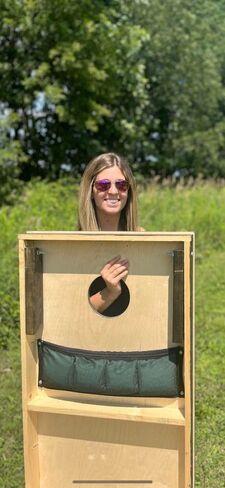 علبة حقيبة كورنهول (عبوة مزدوجة) | تخزين أكياس ثقب الذرة | ملحقات للوحات Cornhole in Saudi Arabia