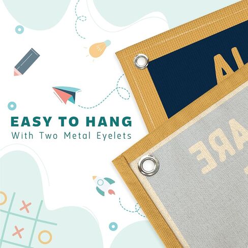 Vintage Wall Decor Flags for Room,All Y'all Are Welcome But You Gotta Act Right Banner for Home Retro Bedroom Kids Room Playroom Decor Wall Hanging Banner Flag,30x20 Inch in Saudi Arabia