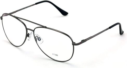 V.W.E. Metal Progressive Clear Lens No Line Reading Glasses Tri-Focal Reader Spring Hinge in Kuwait
