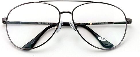 V.W.E. Metal Progressive Clear Lens No Line Reading Glasses Tri-Focal Reader Spring Hinge in Kuwait