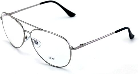 V.W.E. Metal Progressive Clear Lens No Line Reading Glasses Tri-Focal Reader Spring Hinge in Kuwait